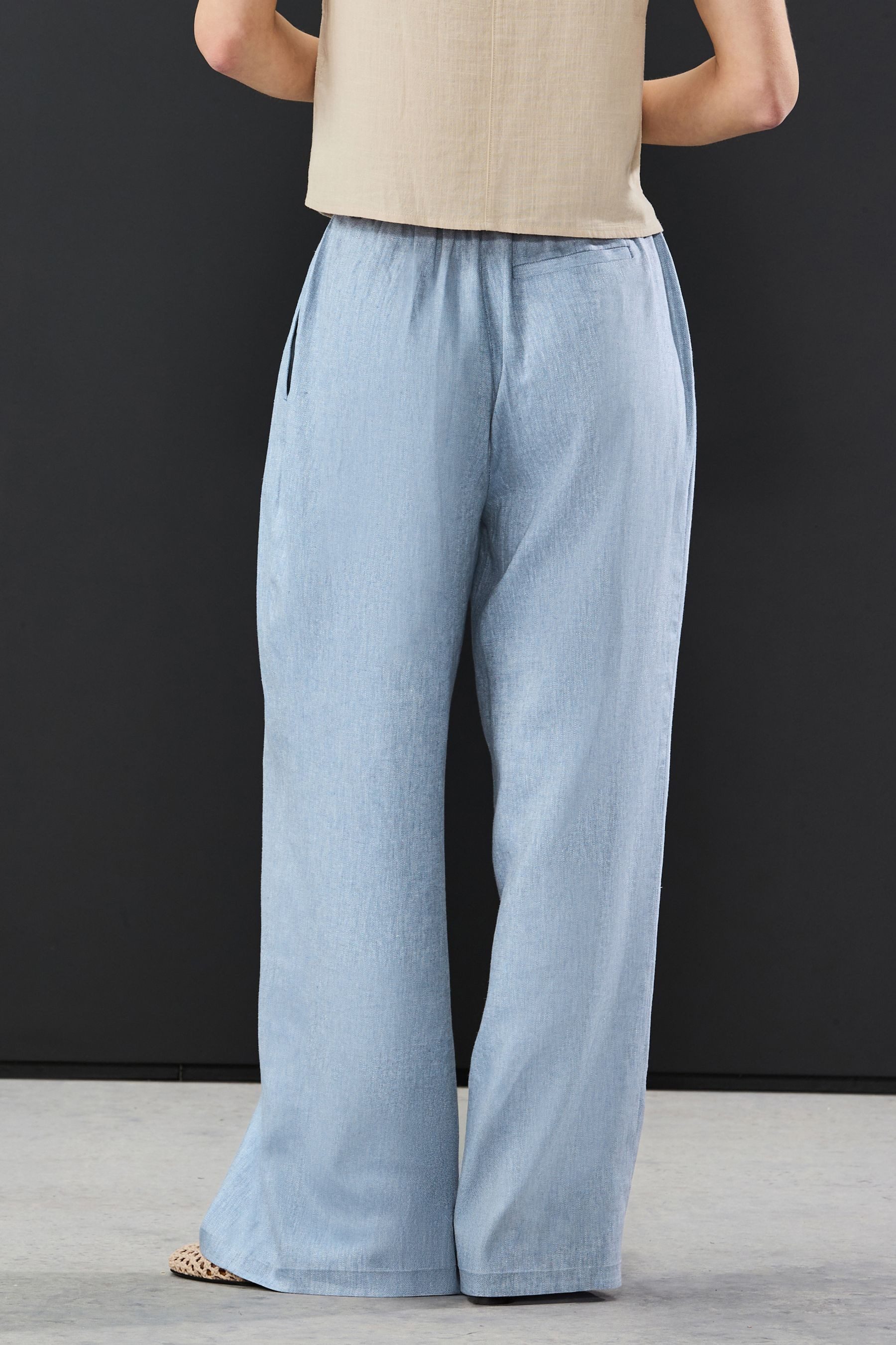 Next Leinenhose Strukturierte Karottenhose mit Elastikeinsatz günstig online kaufen
