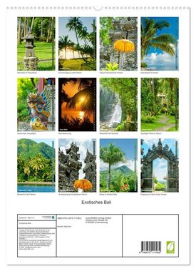 CALVENDO Wandkalender Exotisches Bali (Premium, hochwertiger DIN A2 Wandkalender 2023, Kunstdruck in Hochglanz)