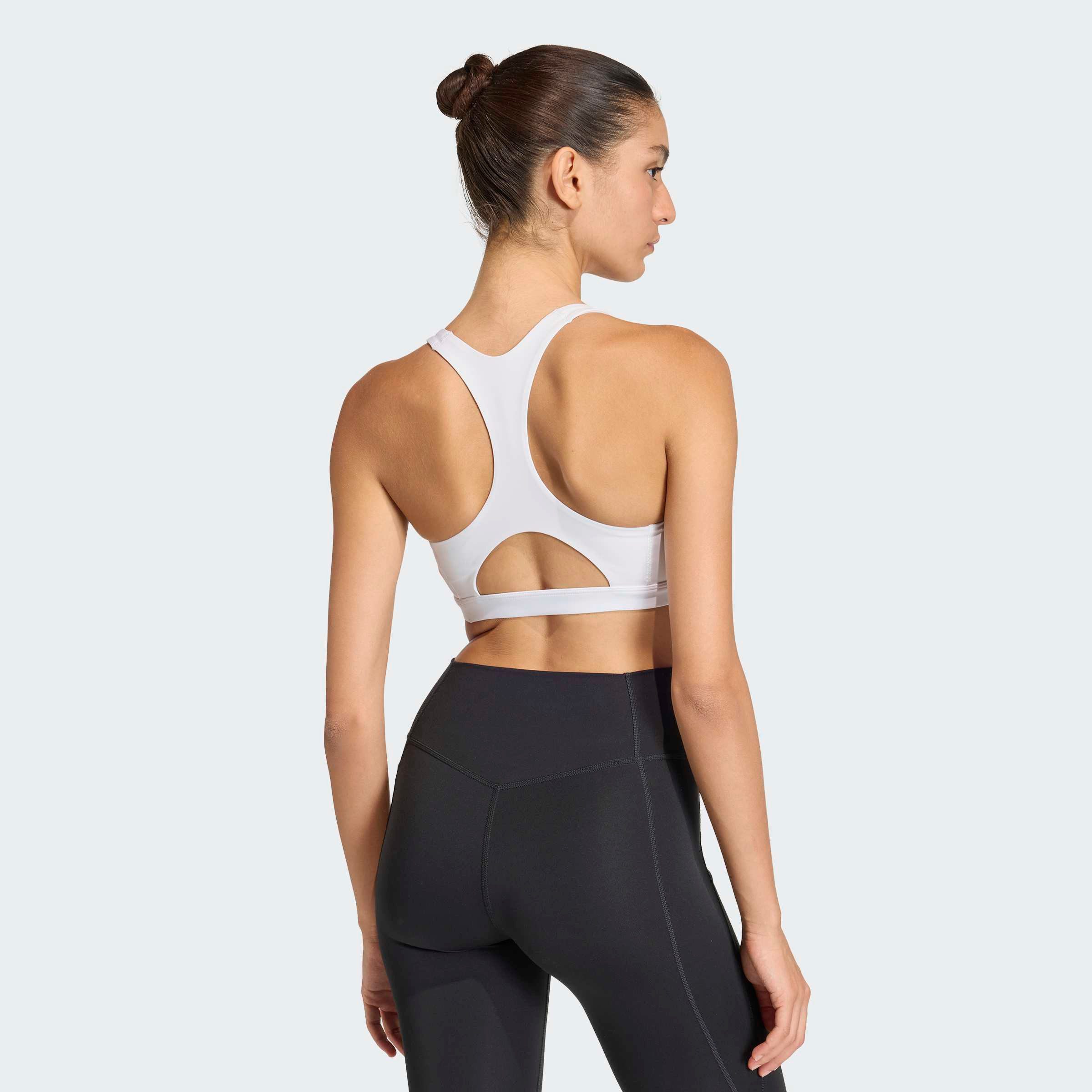 adidas Performance Sport-BH OPTIME ESSENTIALS WORKOUT MEDIUM SUPPORT BH ohne Bügel, mit Climacool® Technologie, aus Polyester