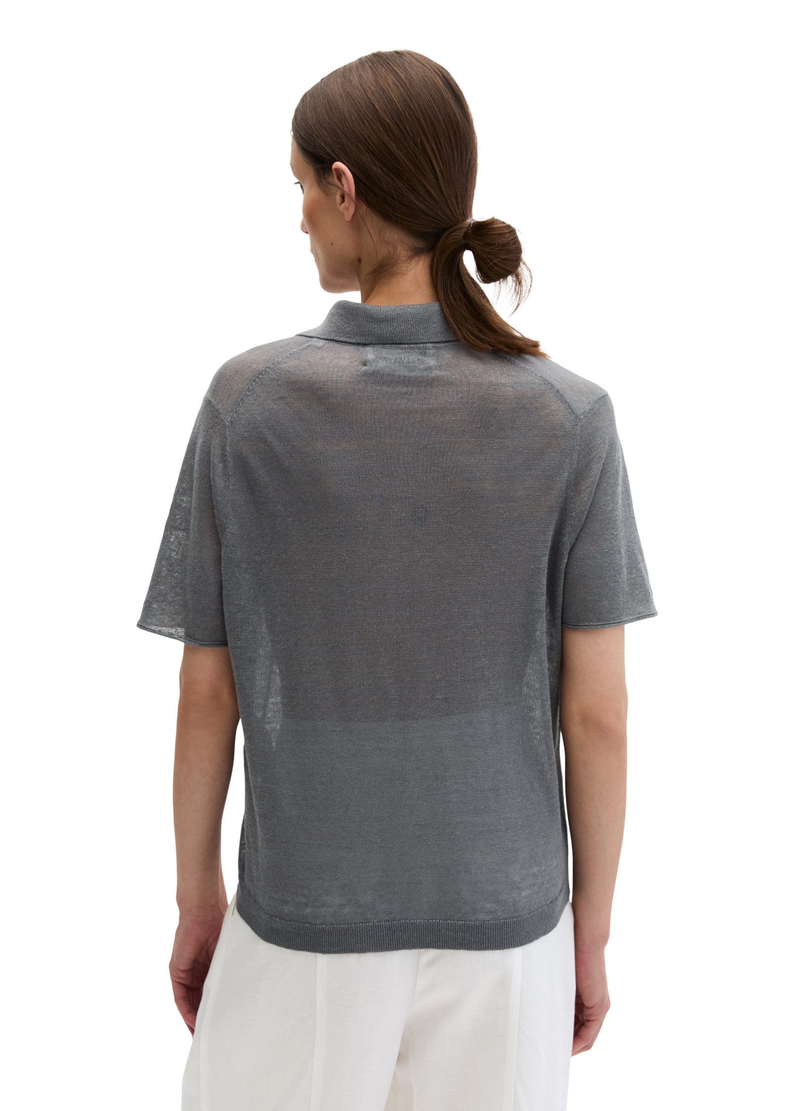 Marc O'Polo Polokragenpullover aus reinem Leinen