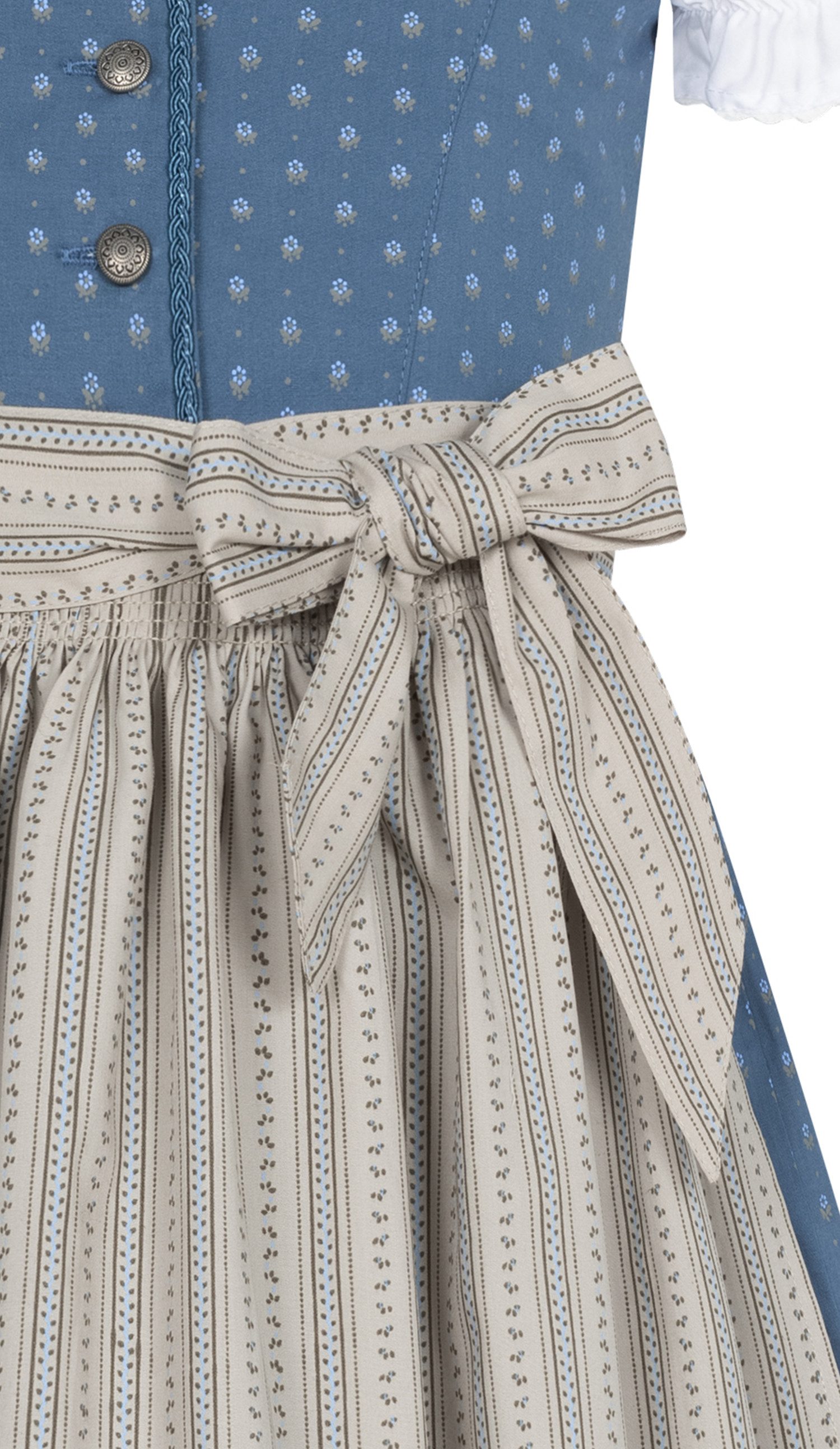 Nübler Dirndl Kinderdirndl Felicitas in Rauchblau von Nübler - Rocklänge knielang – Bild 4 von 5