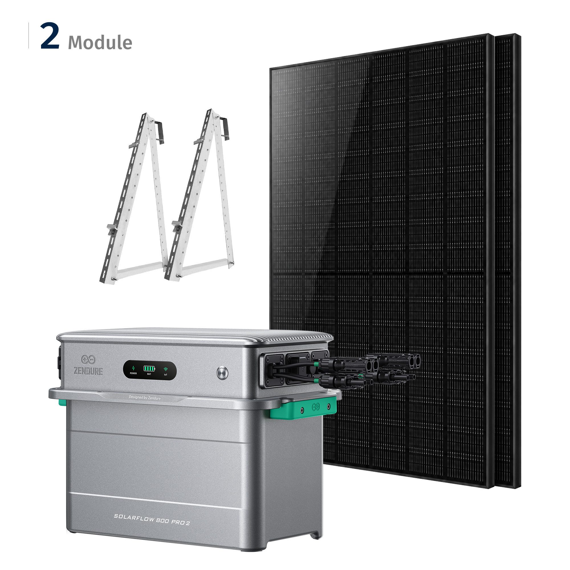 SolarMars Balkonkraftwerk Zendure SolarFlow 800 Pro 2 Balkonkraftwerk Speicher 1000W PV-Eingang
