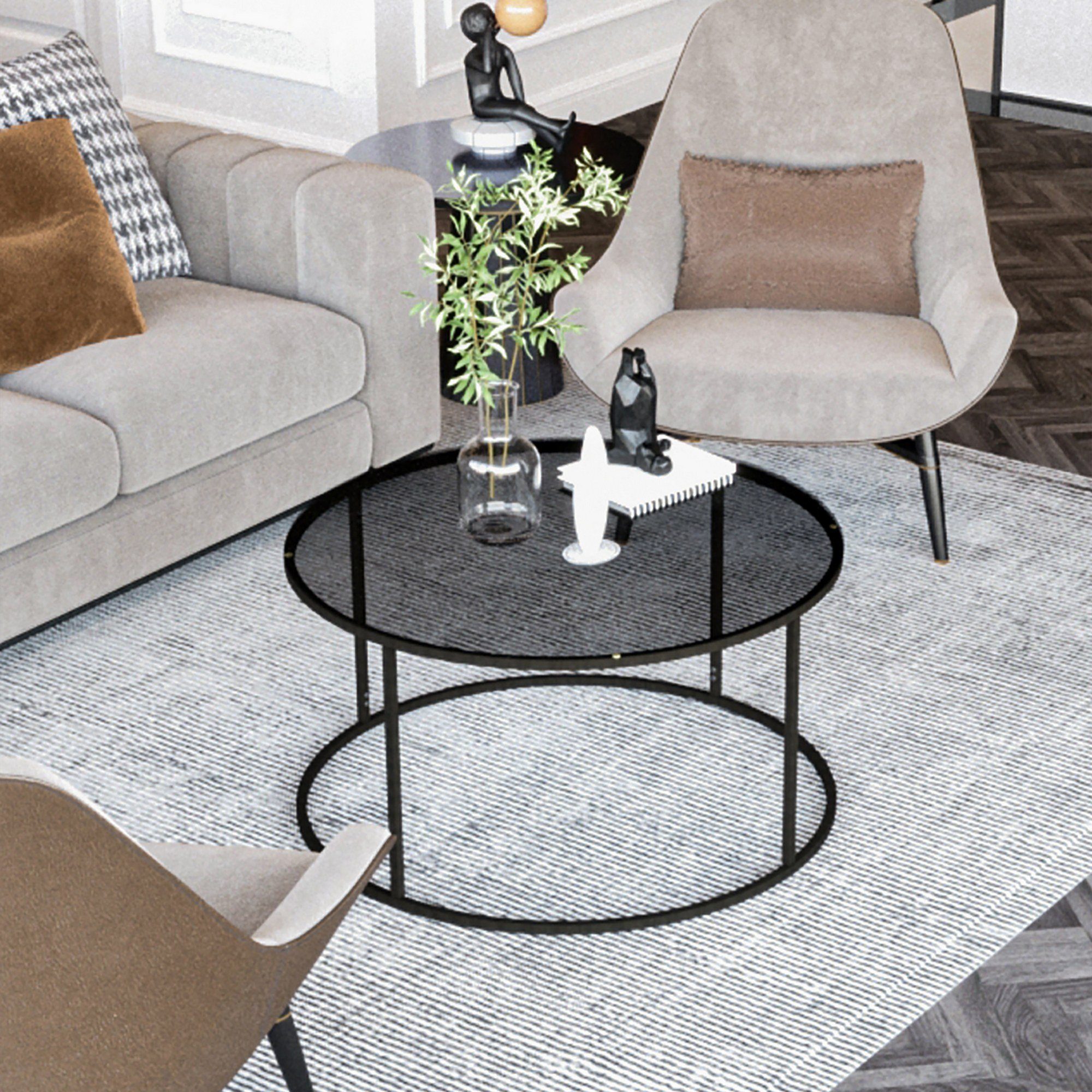Couchtisch 100% TEMPERED GLASS,Size: Width: 15 mm Depth: 15 mm N1139