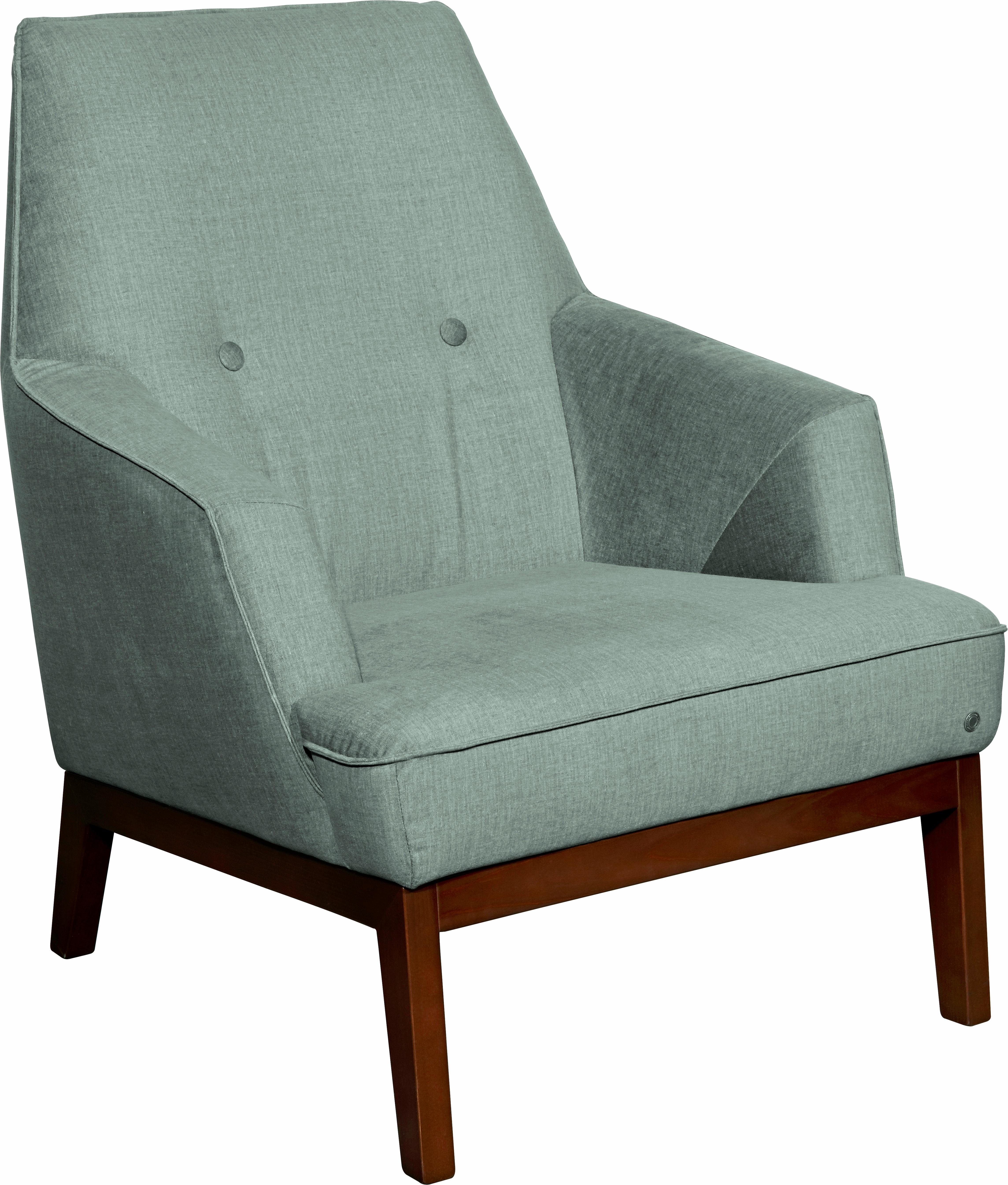 TOM TAILOR HOME Sessel COZY, im Retrolook, mit Kedernaht und Knöpfung, Füße nussbaumfarben | Einzelsessel