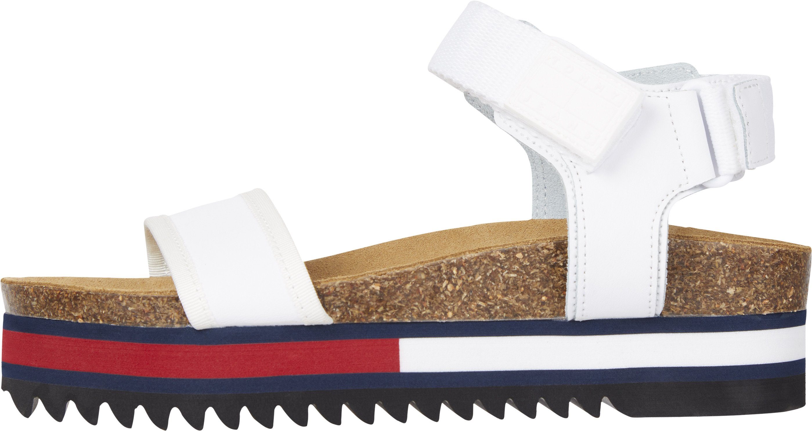 JEANS Klettverschlüssen OUTSOLE TOMMY FLAG Jeans Riemchensandale SANDAL Tommy verstellbaren mit