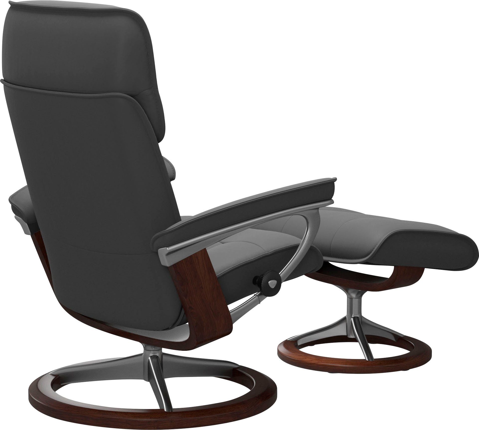 Stressless® Relaxsessel Admiral L, Hocker), BATICK Base, Gestell Relaxsessel inkl. grey (Set, Signature & mit Größe M Braun