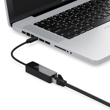 deleyCON deleyCON LAN Adapter USB 3.0 Netzwerkadapter Gigabit USB C auf RJ45 - Netzwerk-Adapter