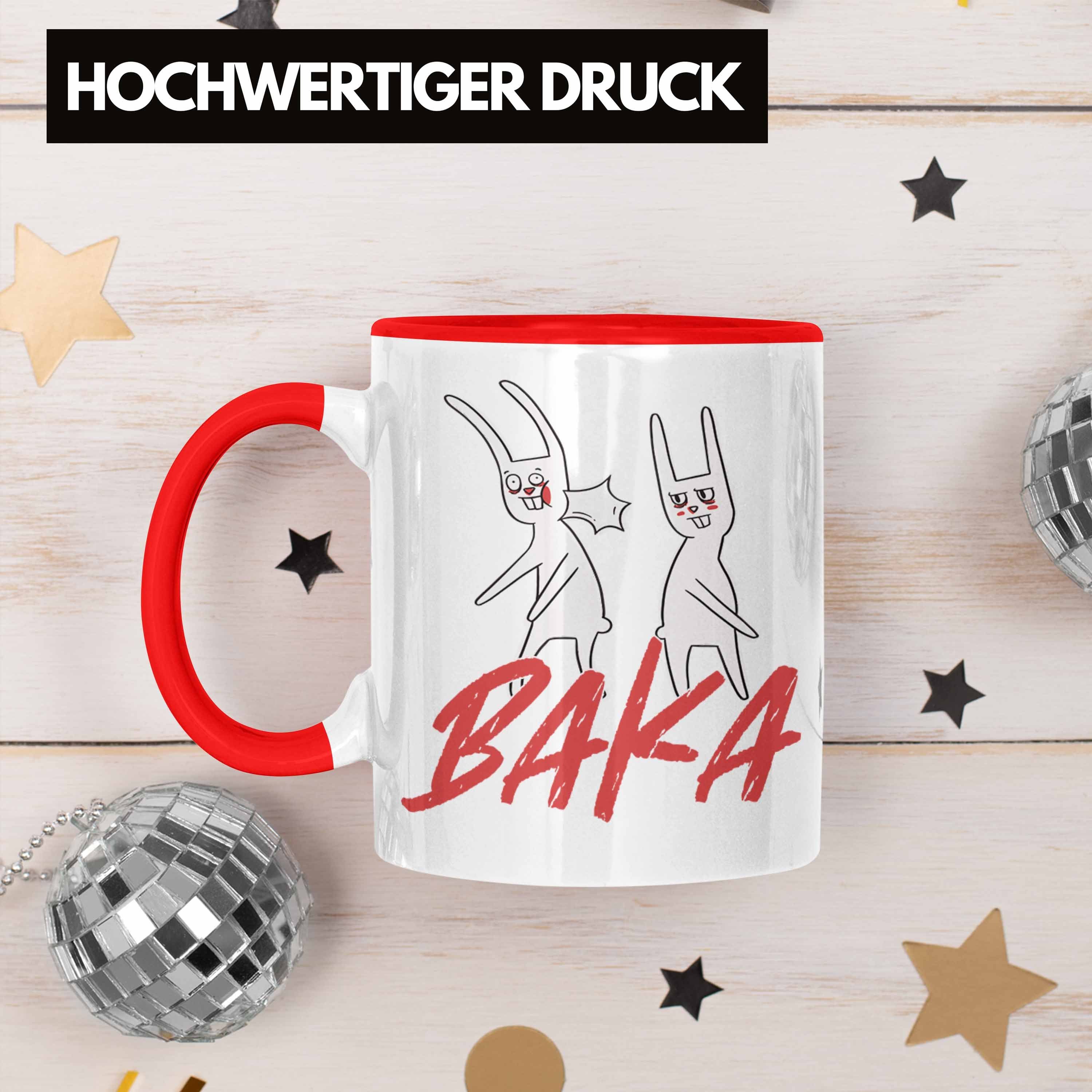 Manga Baka Anime-Fans Trendation - Tasse Geschenk Anime Geschenkidee Hase Rot Tasse Kawaii Trendation Otakus