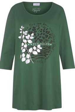 MIAMODA Longshirt T-Shirt großer Druck Rundhals 3/4-Ärmel
