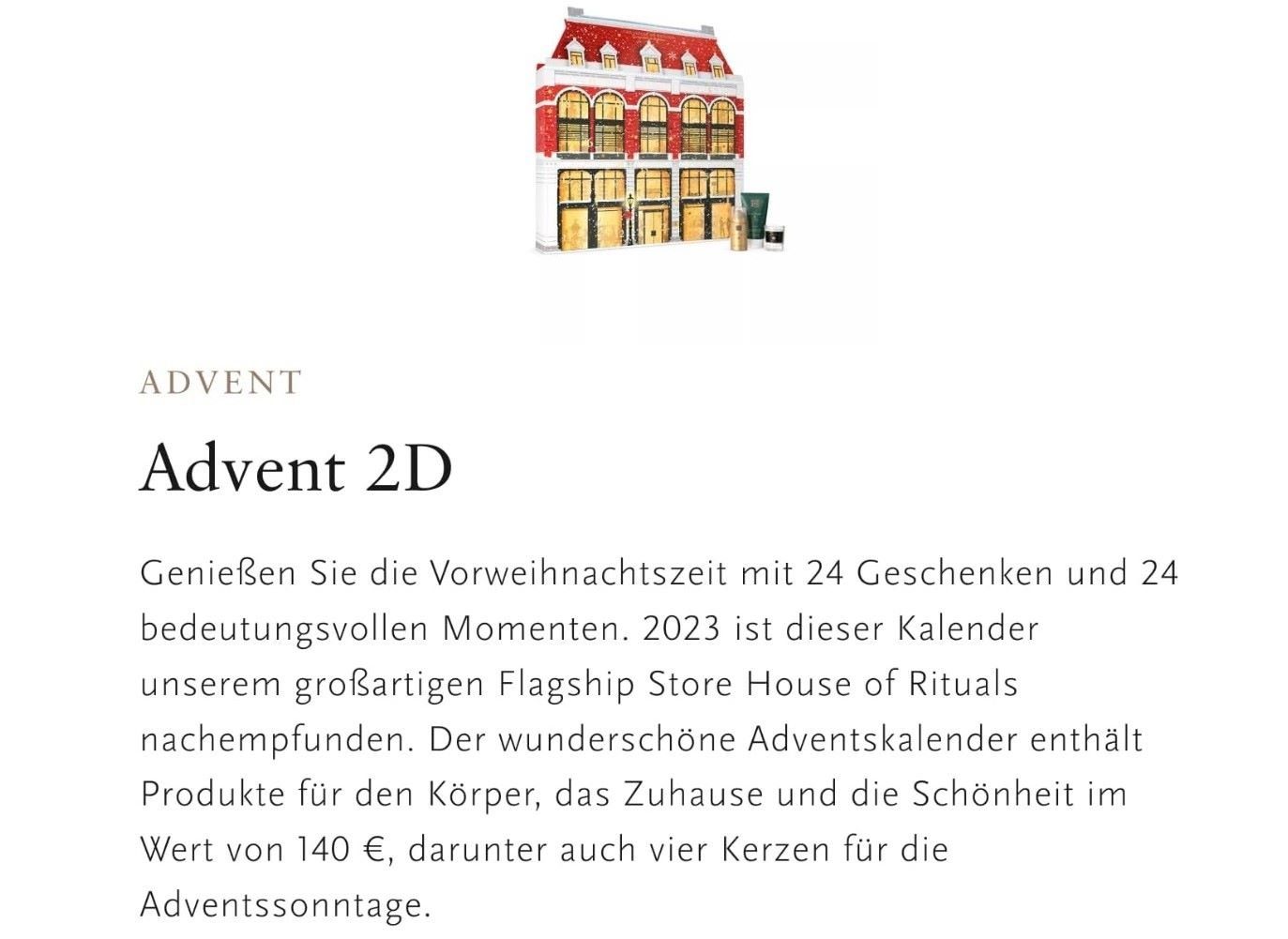 Rituals of Advent (24-tlg) Ritual Adventskalender The Adventskalender 2023