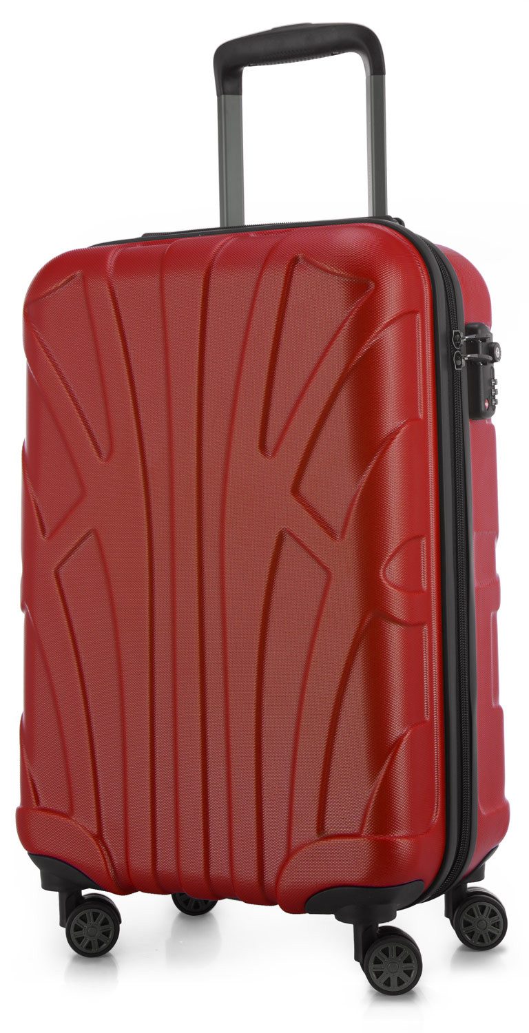 Suitline Handgepäckkoffer S1, 4 Rollen, Trolley 55x35x20 cm Bordgepäck Koffer Doppelrollen 34 L