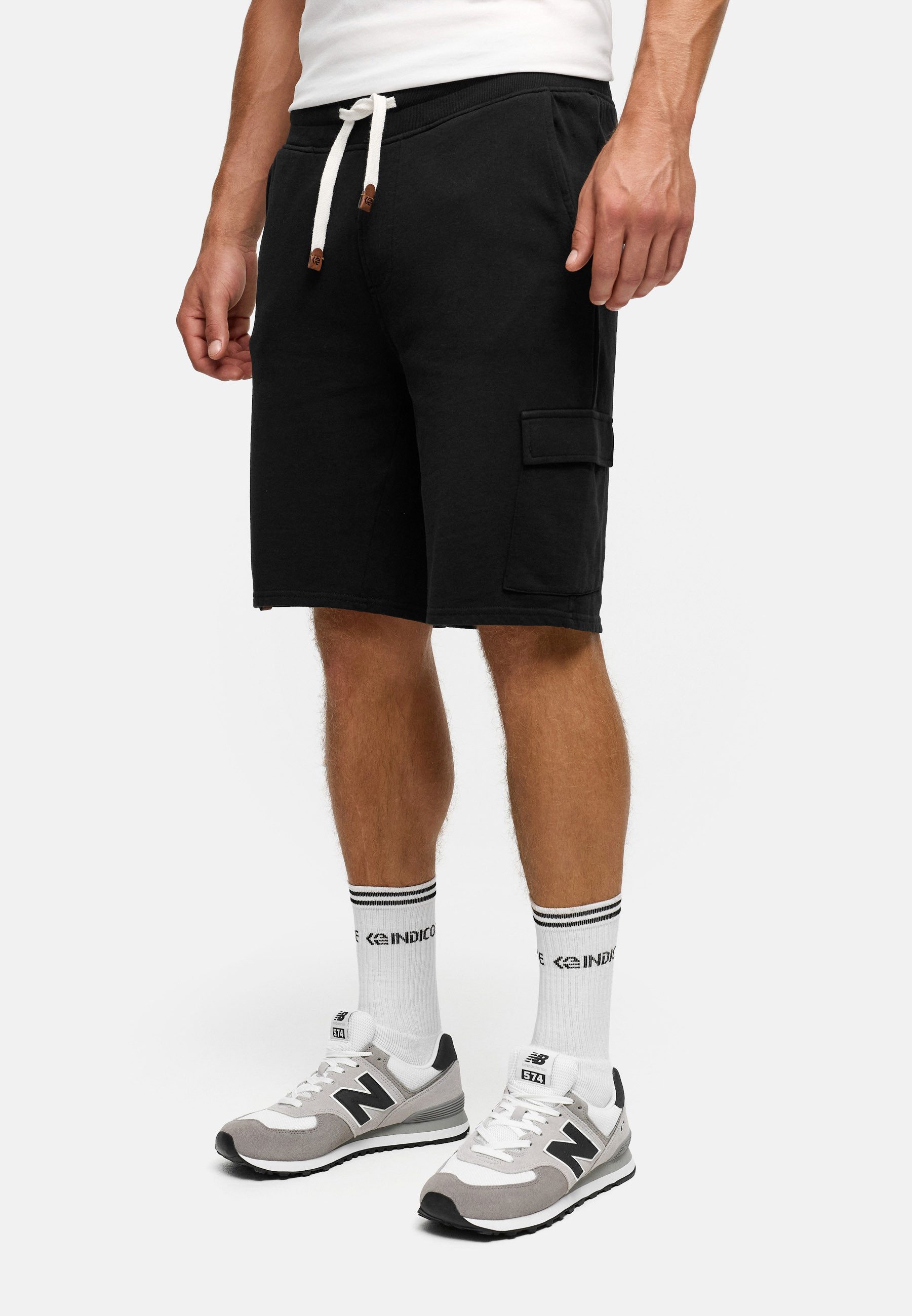 INDICODE Sweatshorts Herren White Rock Sweat Shorts Herrenshorts aus 100 % Baumwolle – Bild 3 von 5