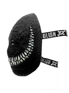 Ghoulish Productions Verkleidungsmaske Versteinertes Lächeln Maske, Mit dieser Maske kannst Du endlich von einem Ohr zum anderen grinsen