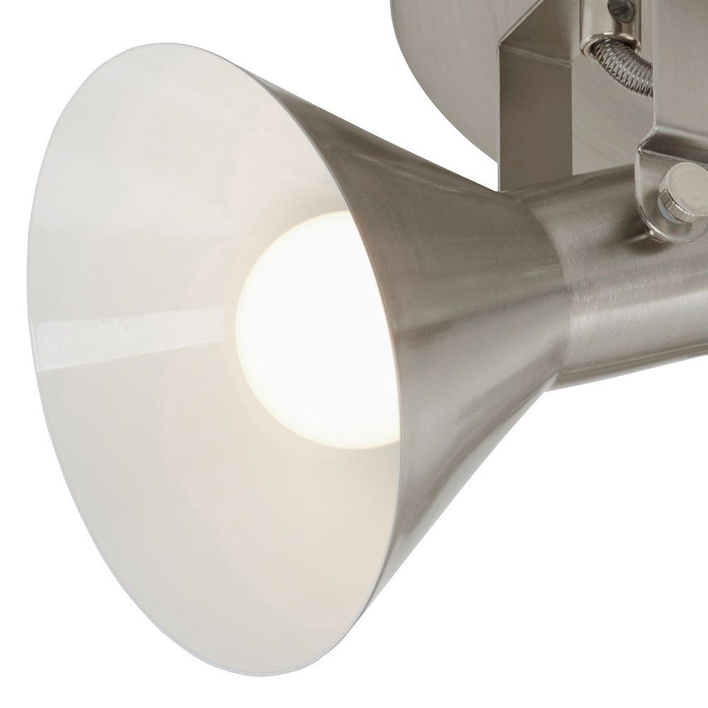 etc-shop LED Deckenleuchte, Leuchtmittel inklusive, Rondell Strahler Wohn Chrom Decken Zimmer Lampe- Lampe Warmweiß