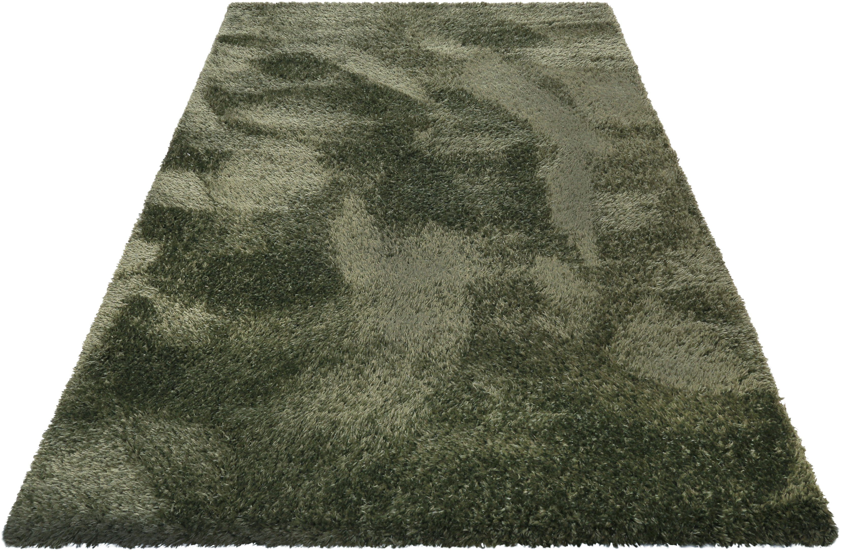 Esprit Hochflor-Teppich YOGI ESP-096, rechteckig, Höhe: 50 mm, Läufer, flauschiger weicher Flor aus 100% recyceltem PET, Wohnzimmer