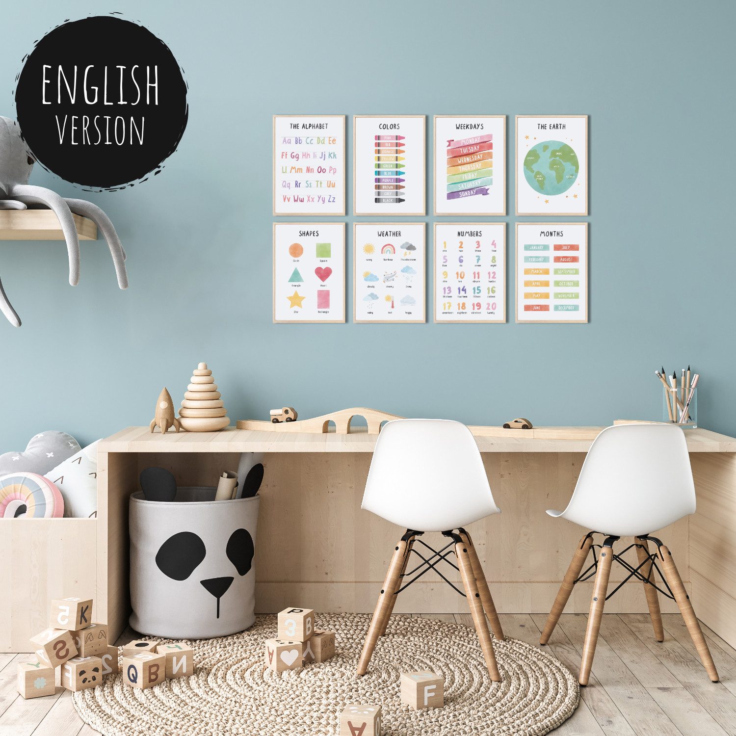 MeinBaby123® Poster Lernposter, Bilder Kinderzimmer Deko, günstig online kaufen