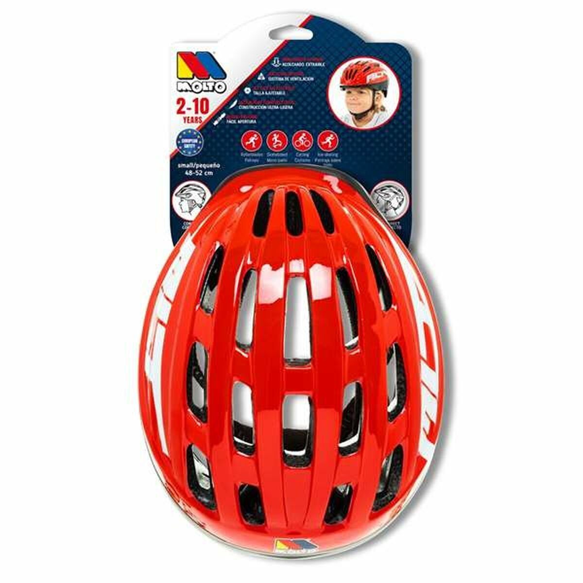MOLTO Fahrradhelm Molto Kinderfahrradhelm Moltó MLT Rot sicherer Schutz für Kinder ergon