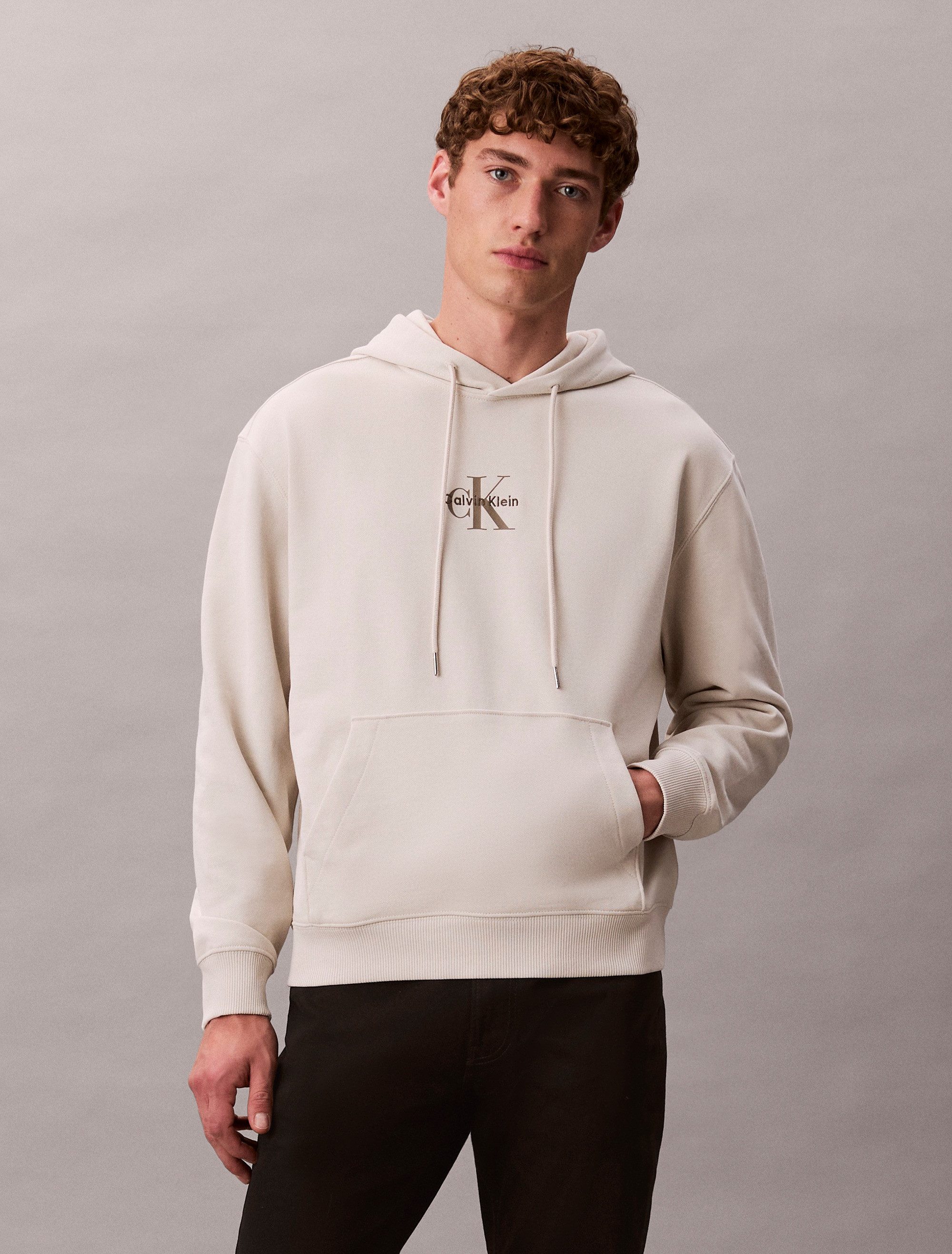 Calvin Klein Jeans Sweatshirt LS EU 350TERRY MICRO MONOLOGO HO Kapuze, regu günstig online kaufen