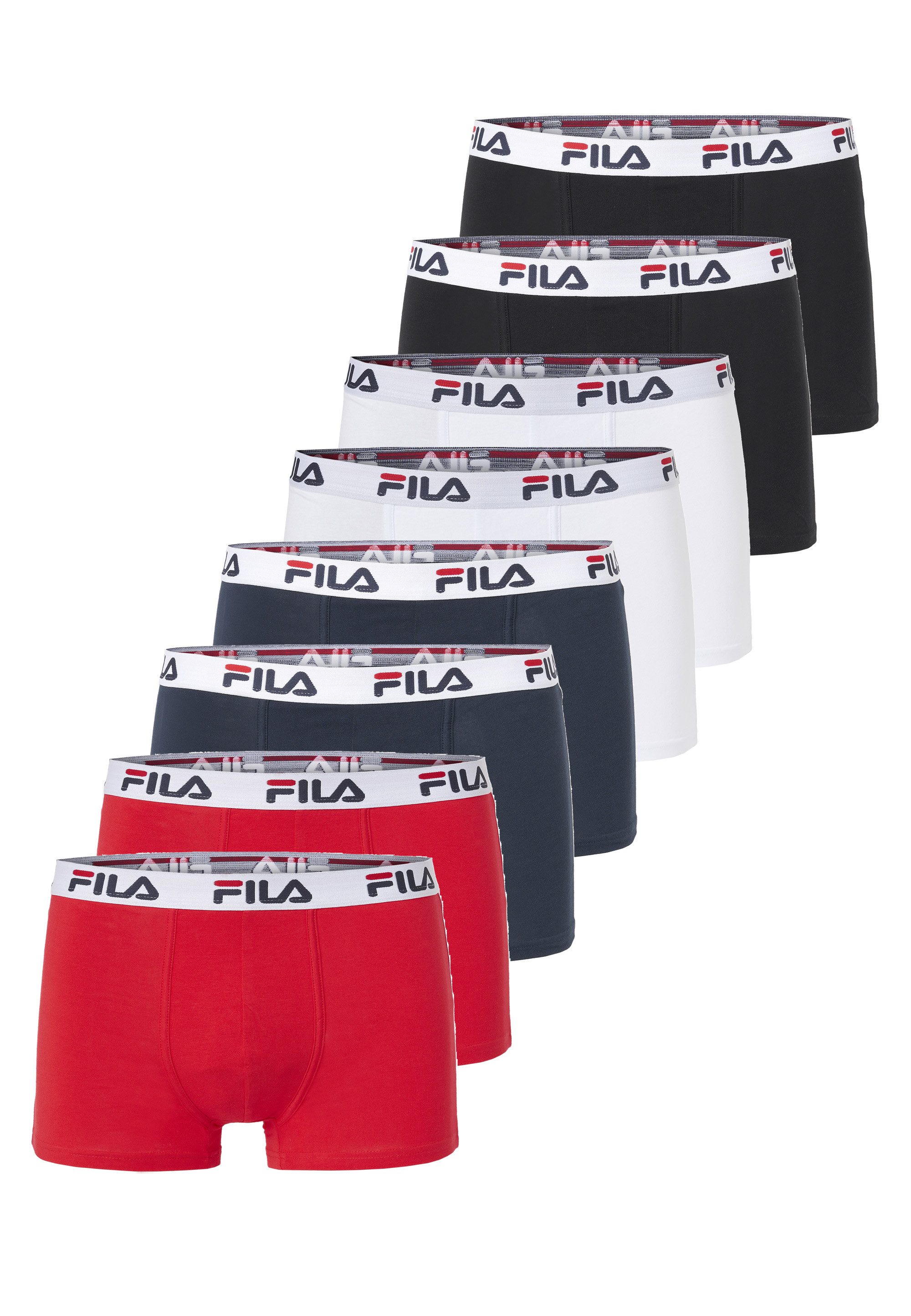 Fila Boxershorts (8-St) 8er-Pack mit elastischem Logo-Bund
