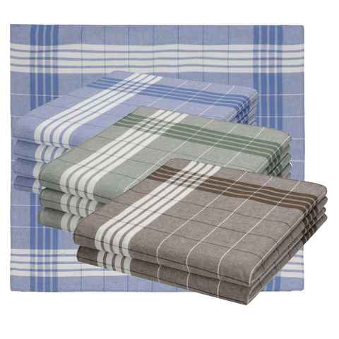 Betz Taschentuch 10er Pack Arabias Herren Stofftaschentücher Größe 40x40 cm, (Set, 10-St. 10 Taschentücher), Farben grün, blau, braun kariert 100% Baumwolle