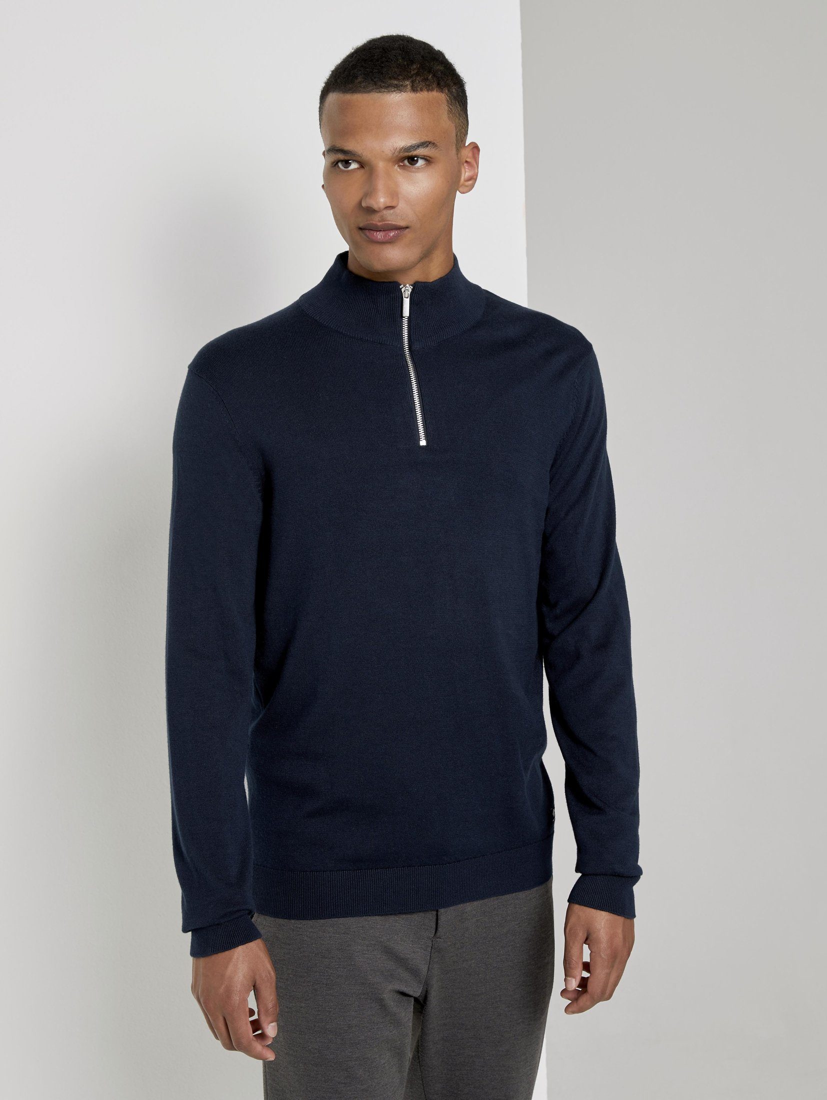 TOM TAILOR Denim Damen Strickpullover Mit Streifen – Regular Fit, Aus Recyceltem Polyester | Mit BE PART-Hangtag