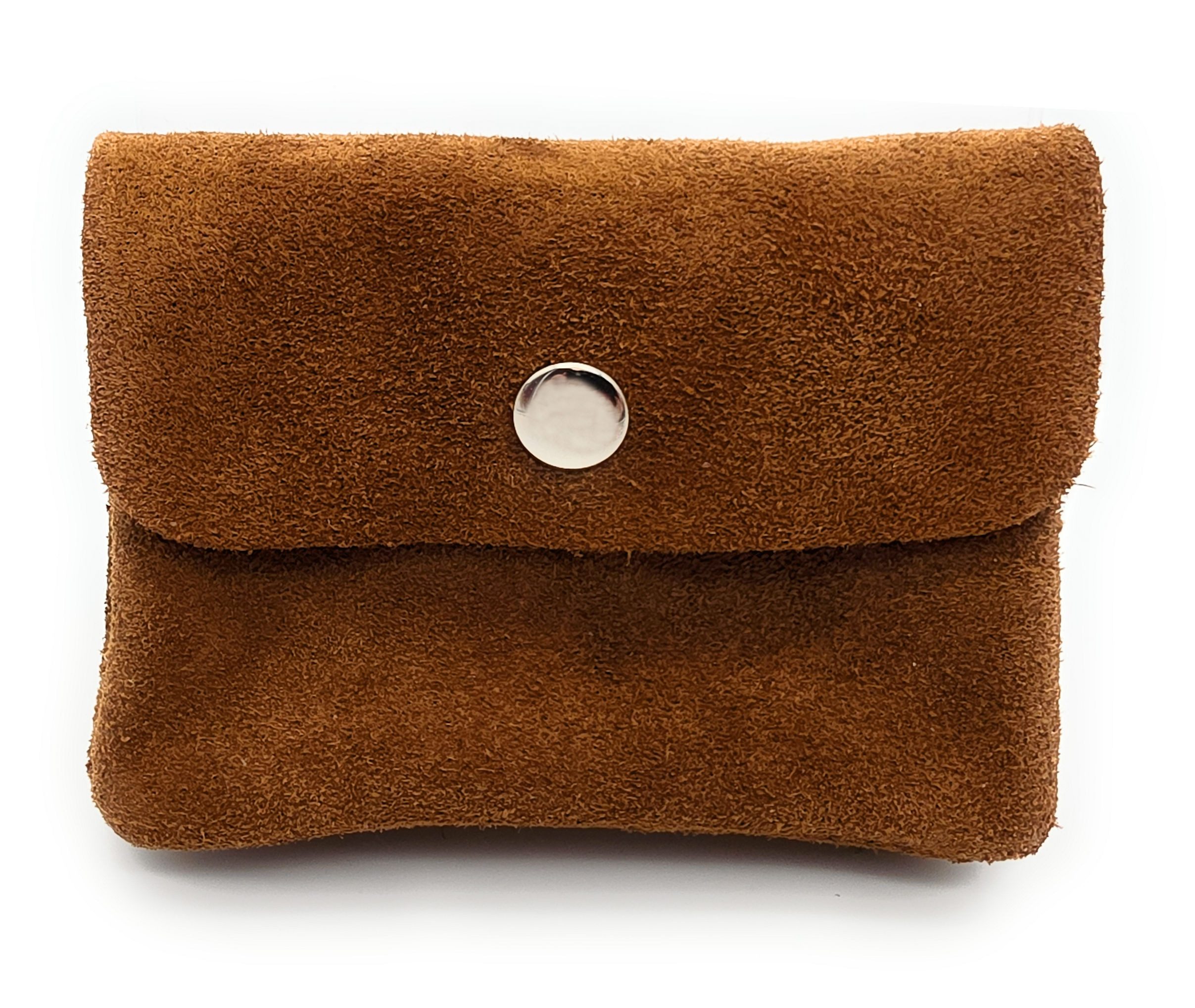 Lemasi Mini Geldbörse kleines echt Leder Portemonnaie, pures Wildleder, Made in Italy, Die minimalistische Börse, ideal für Urlaub und Alltag