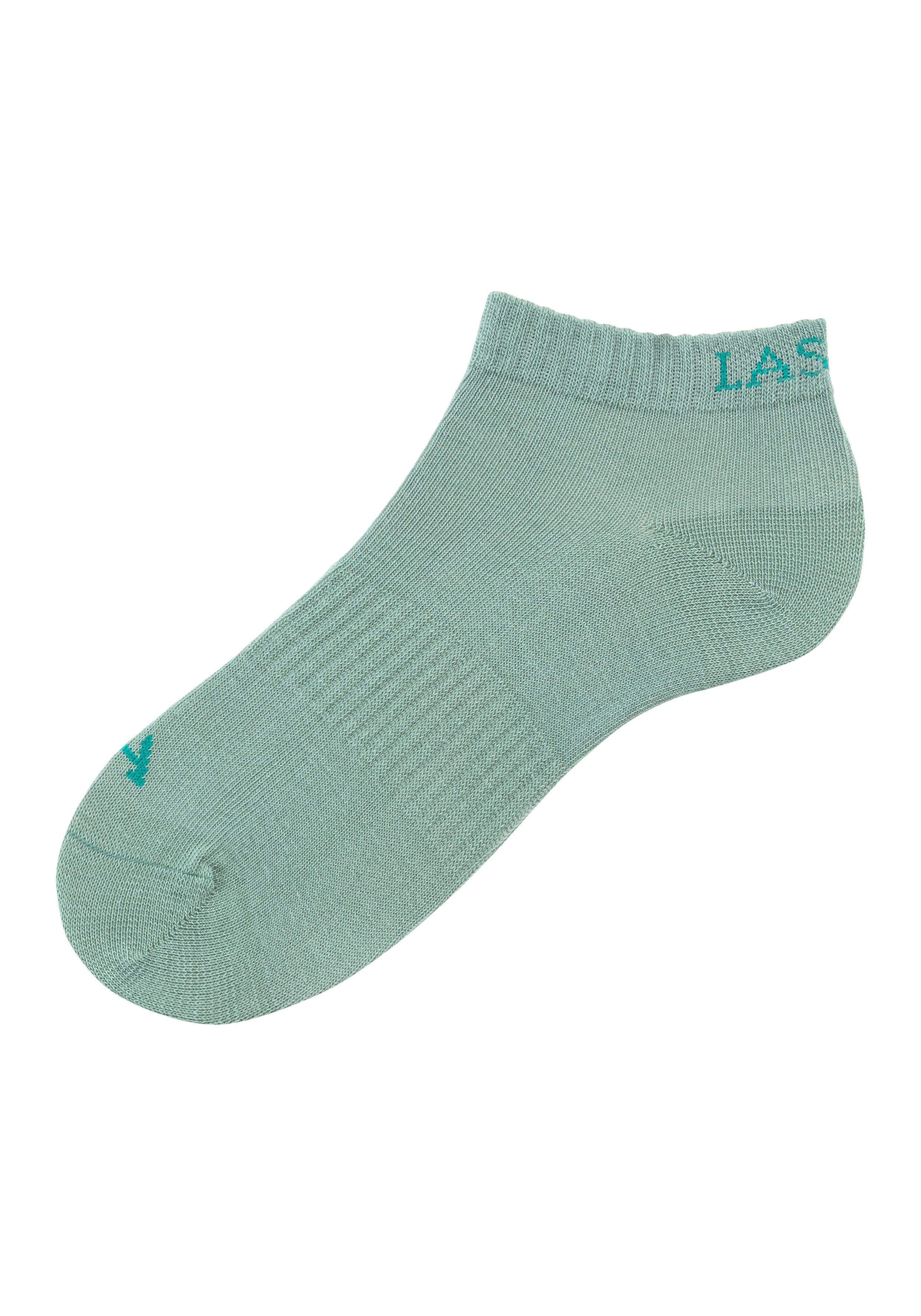 LASCANA ACTIVE Sneakersocken Damen Sportsocken, Kurzsocken ohne Frottee Laufsocken (Packung, 6-Paar, Gr. 35-38 bis 39-42) mit eingestricktem Marken Logo – Bild 5 von 5