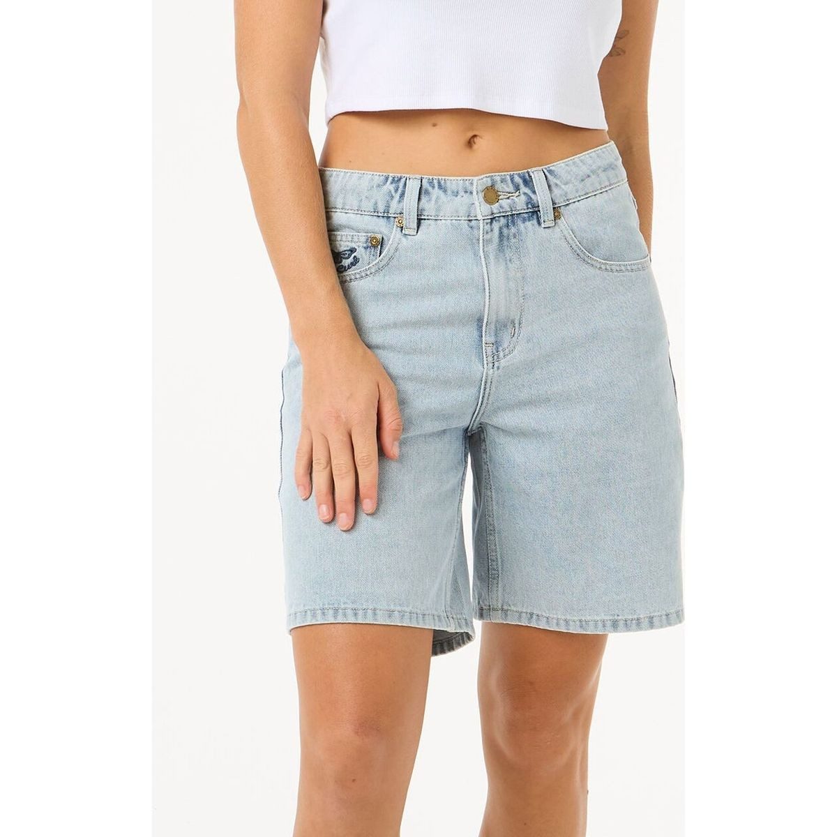 Rip Curl Funktionsshorts Aggie Relaxed Denim Short Lässige Denim Shorts im Vintage-Look aus robustem Baumwolltwill mit