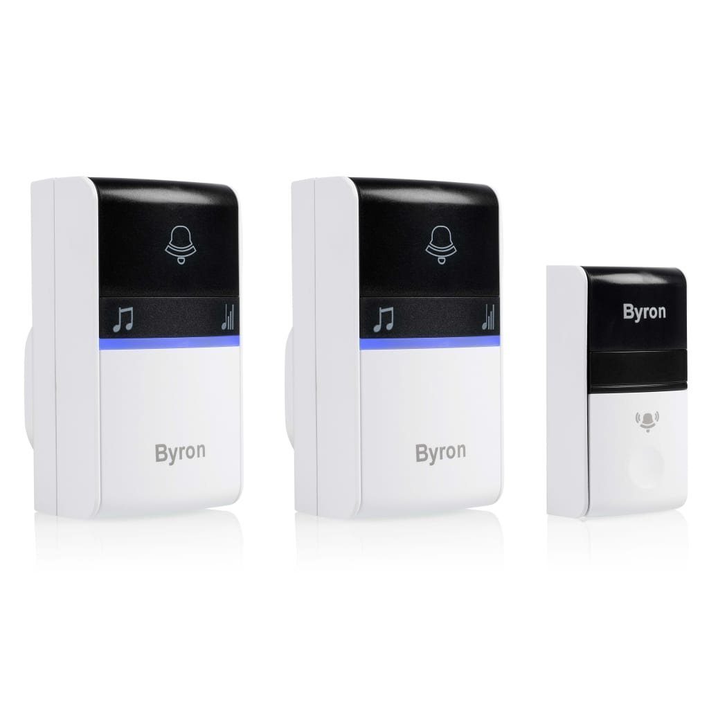 Türklingel Funk-Türklingelset mit 2 Klingeln Grau