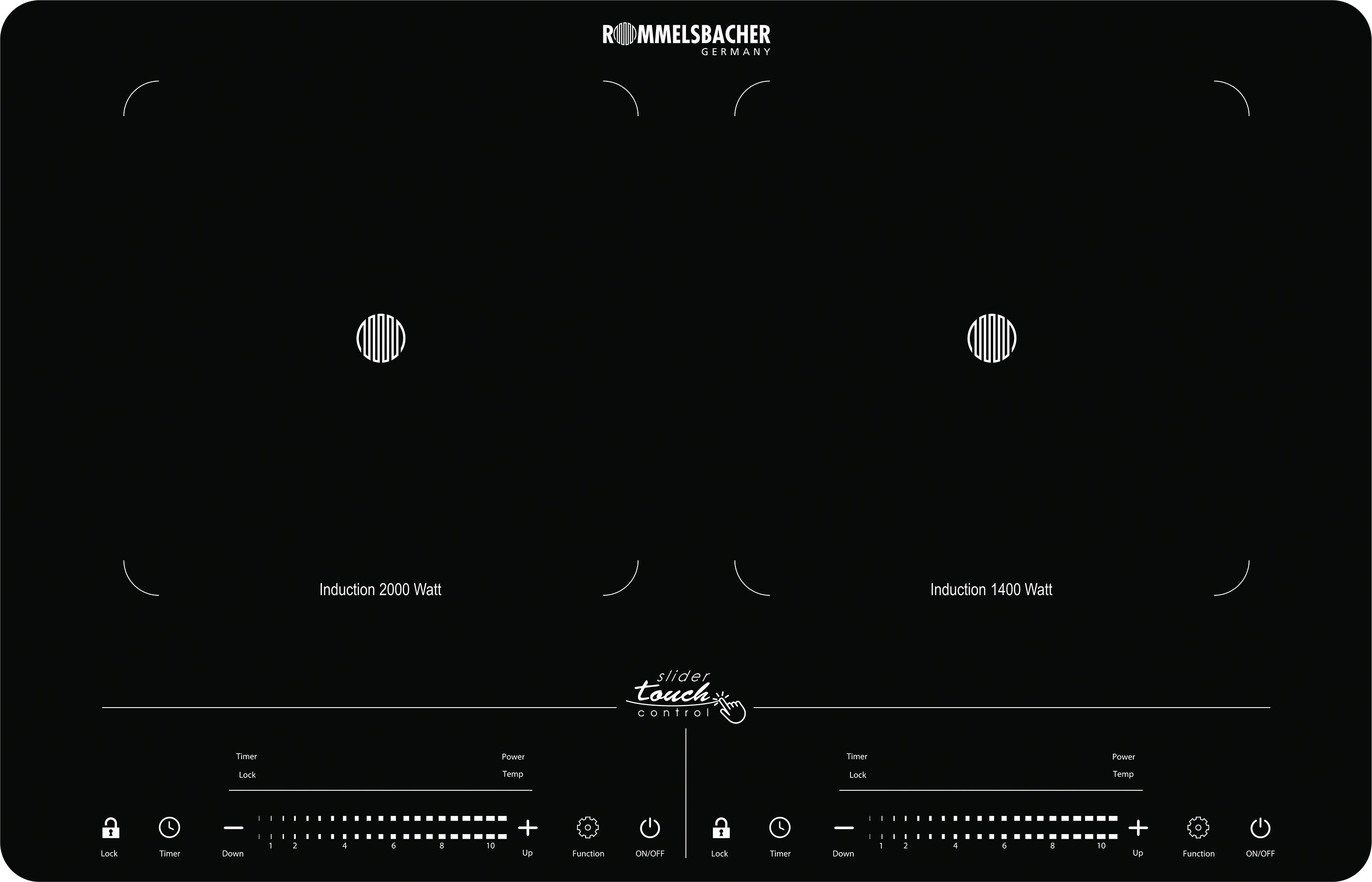 Rommelsbacher Doppel-Induktionskochplatte CT 3420/IN