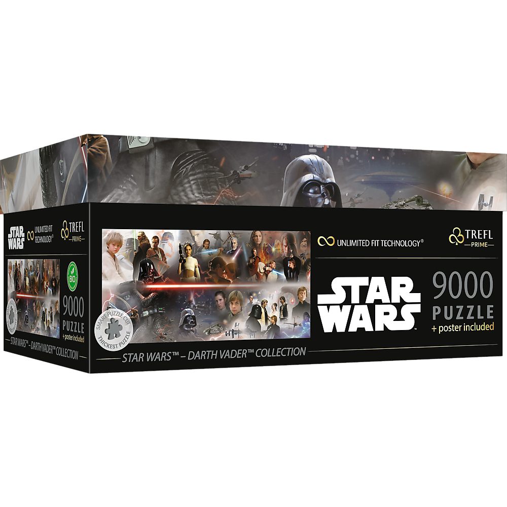Trefl GmbH Puzzle Star Wars Darth Vader Collection 9000 Teile Puzzle, 9000 Puzzleteile, 6 Puzzles a 1500 Teile in einer Box die verbunden werden können