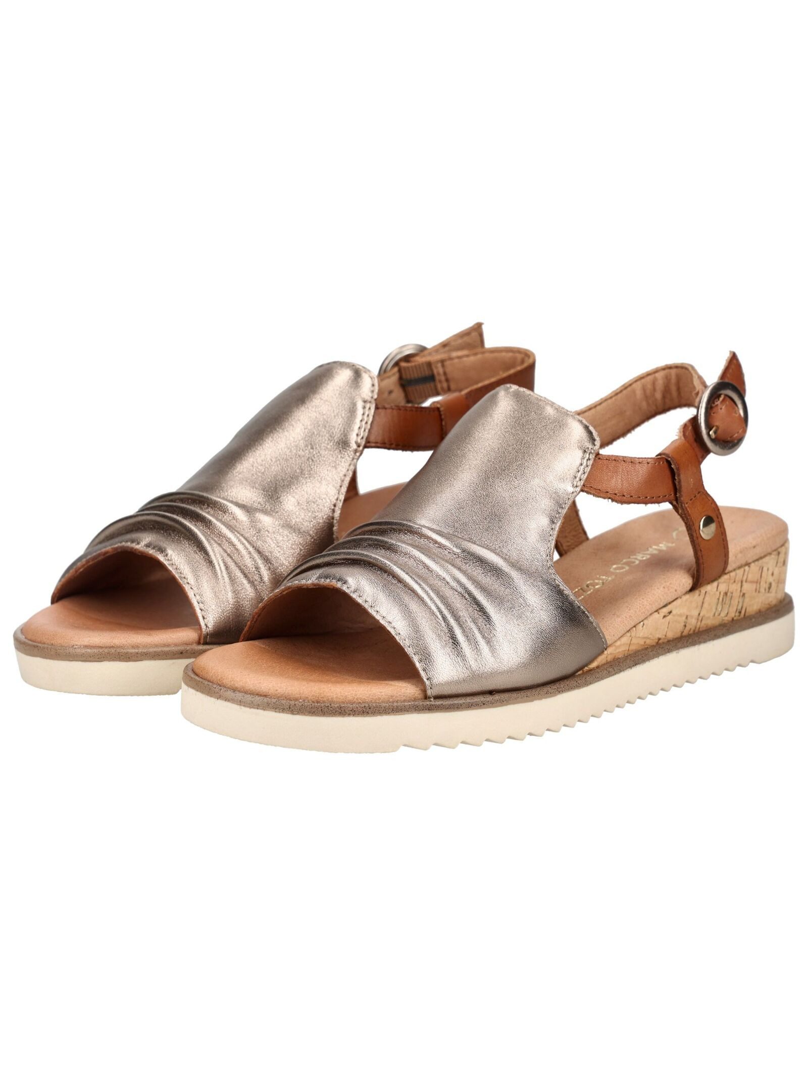 MARCO TOZZI Sandalen Leder . Keilsandalette – Bild 4 von 5