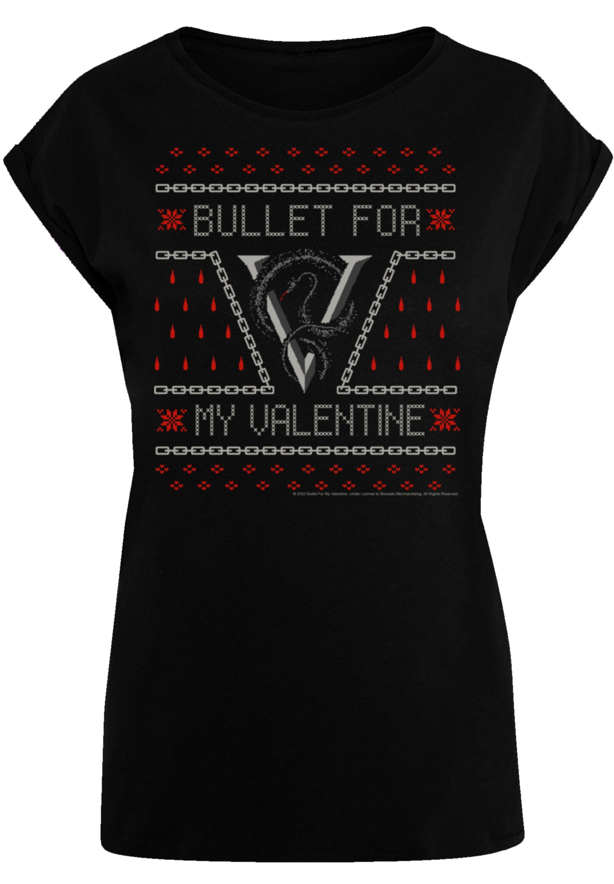 F4NT4STIC T-Shirt Bullet for my Valentine Metal Band Christmas Premium  Qualität, Rock-Musik, Band, Sehr weicher Baumwollstoff mit hohem  Tragekomfort | T-Shirts