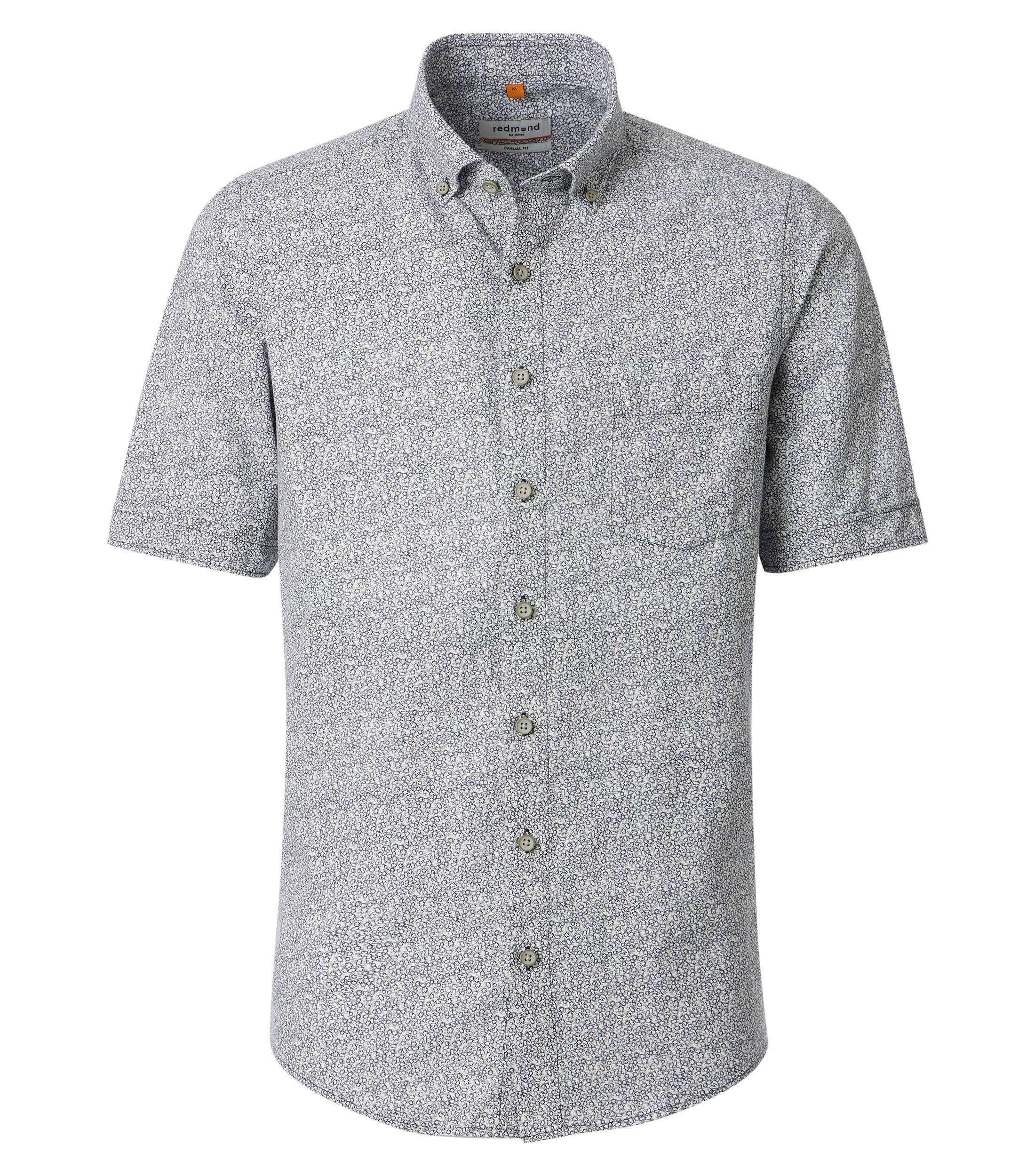 Redmond Kurzarmhemd Print Casual Fit Short