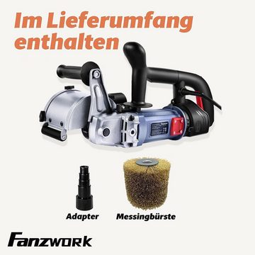 Fanzwork Walzenschleifer FANZWORK V2 1500 Watt Satiniermaschine Schleifmaschine zur Renovierung, (1 tlg)