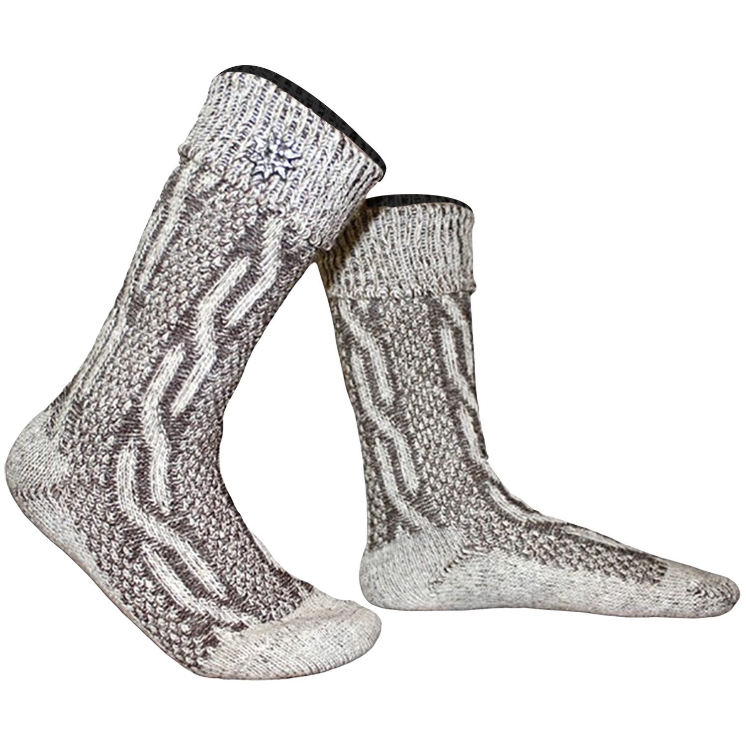 German Wear Trachtensocken Kids2-meliert-Edelweis Kinder Trachtensocken Kindersocken mit Edelweiss meliert
