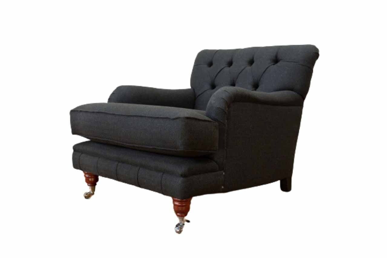 JVmoebel Sessel Sessel Luxus Einsitzer Stoff, In Made Couchen Couch Europe Möbel Textil Polster