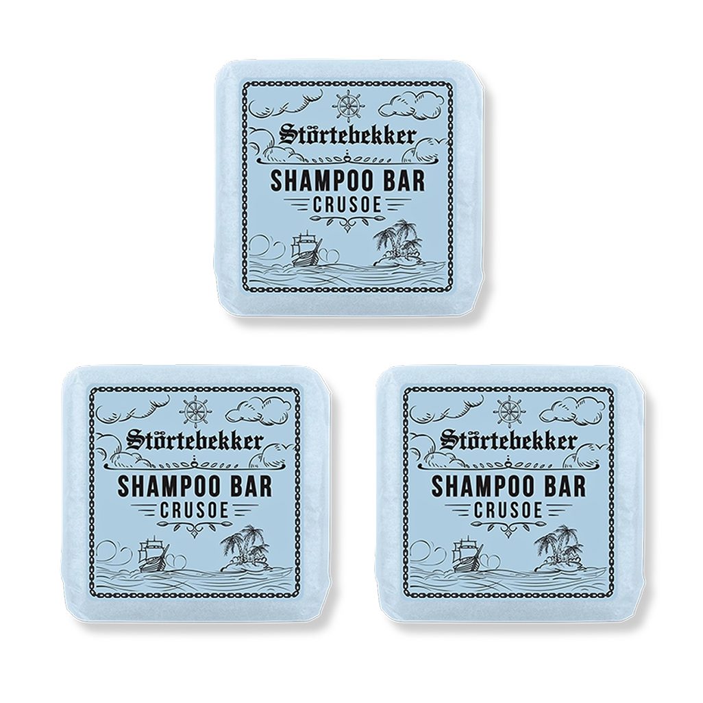 Störtebekker Festes Haarshampoo Crusoe - vegan, handgefertigt, natürlich, 6-tlg.