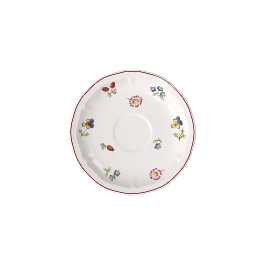 Villeroy & Boch Untertasse Petite Fleur Kaffee-/Teeuntertasse 15cm, (1 St), Premium Porcelain, mikrow.- & spülm.sicher, Made in Germany