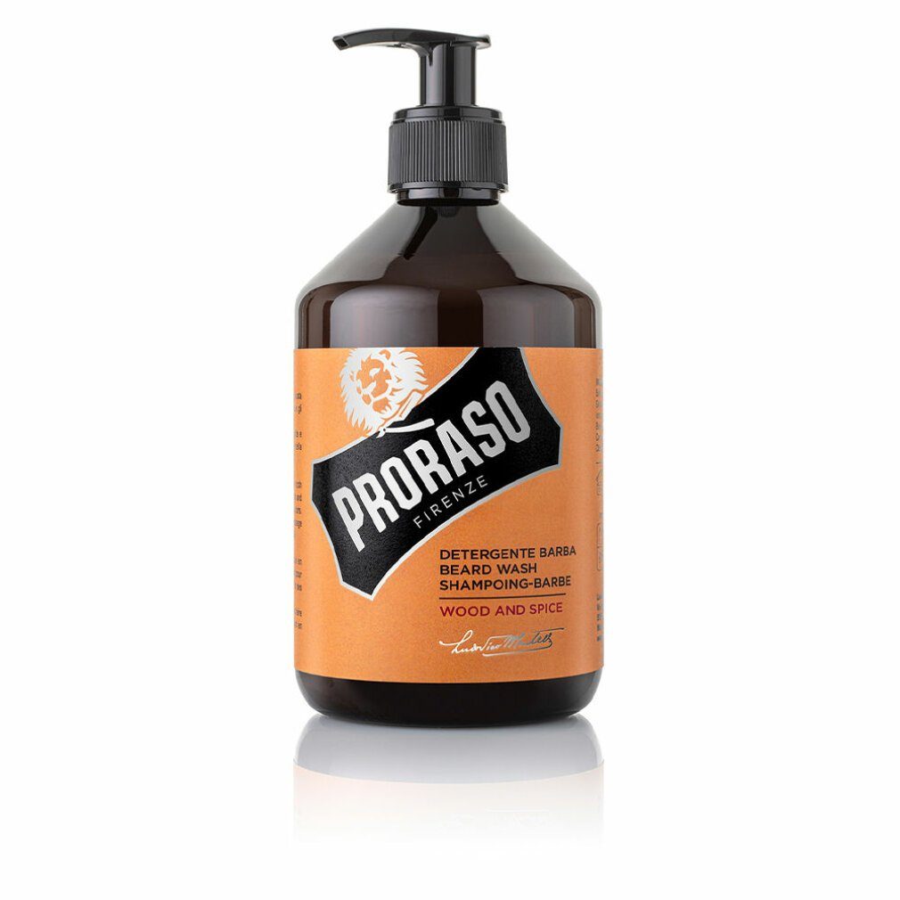 PRORASO Haarshampoo WOOD AND SPICE beard shampoo 500ml