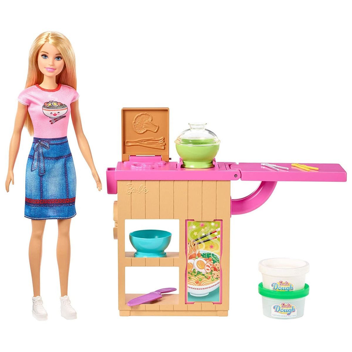 Mattel® Puppen Accessoires-Set Mattel GHK43: Barbie - You can be anything - Puppe, Pasta Spielset,Zub
