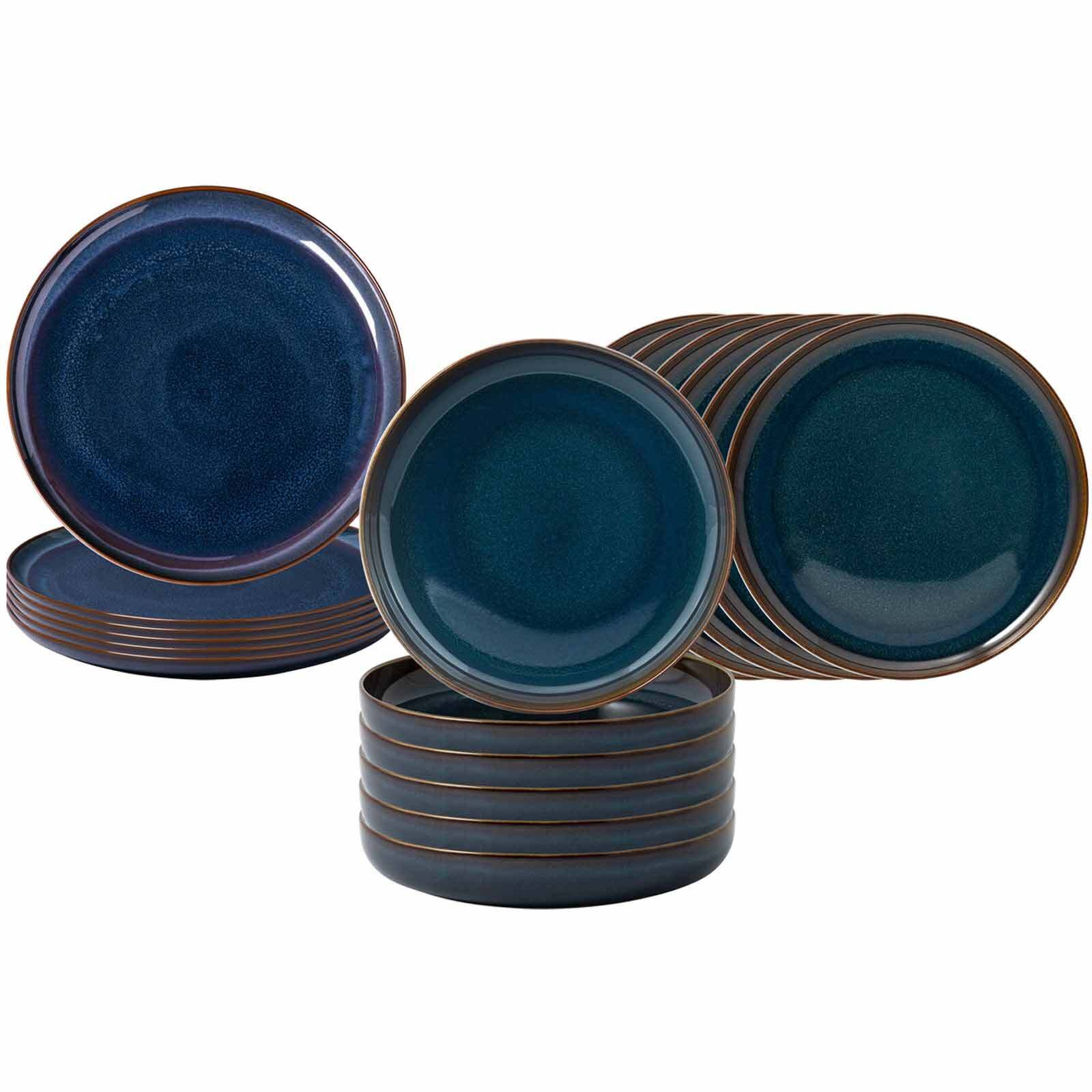 like. by Villeroy & Boch Tafelservice Crafted Teller-Set 18er Set (18-tlg), 6 Personen, Porzellan