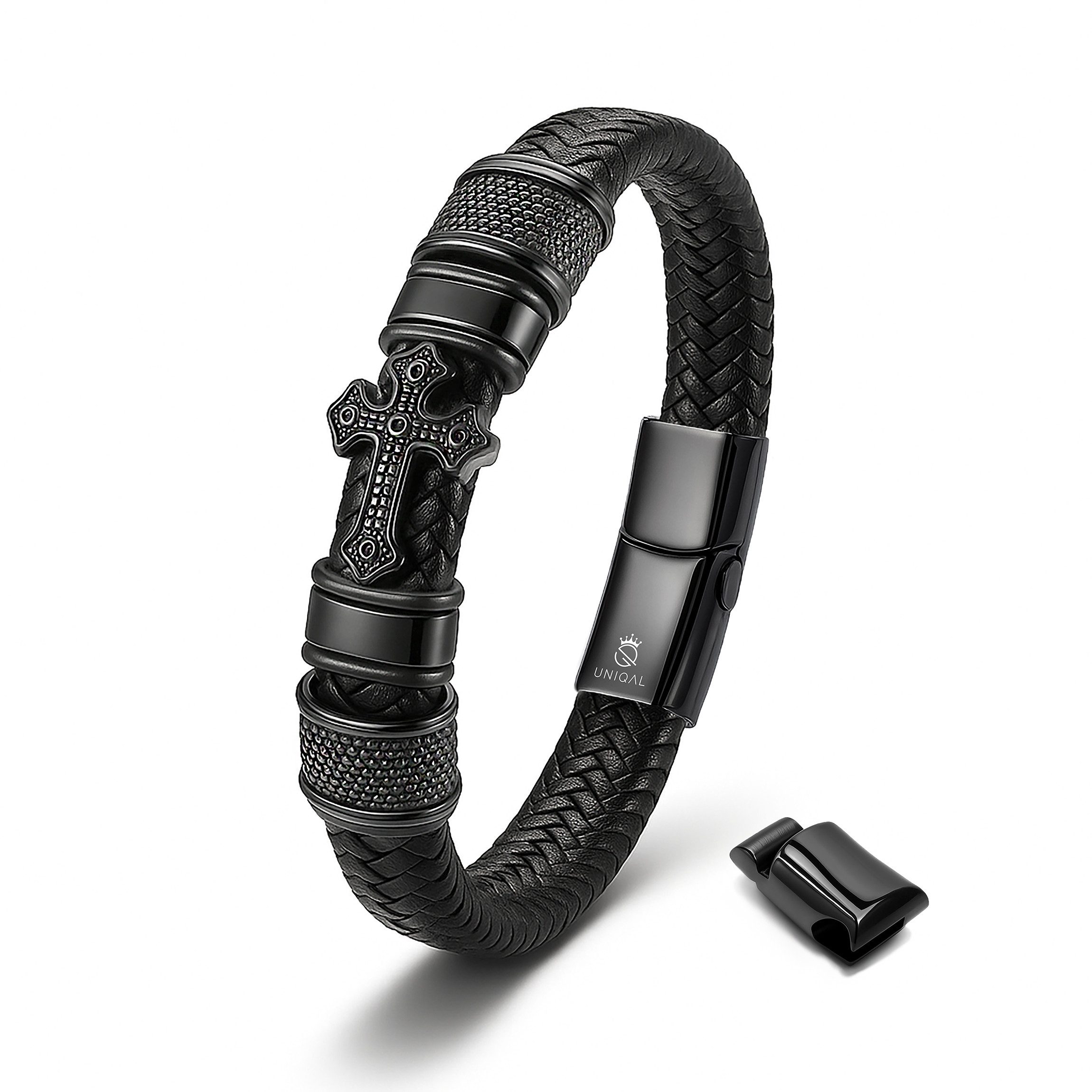 UNIQAL.de Lederarmband GLORY mit Kreuz – günstig online kaufen