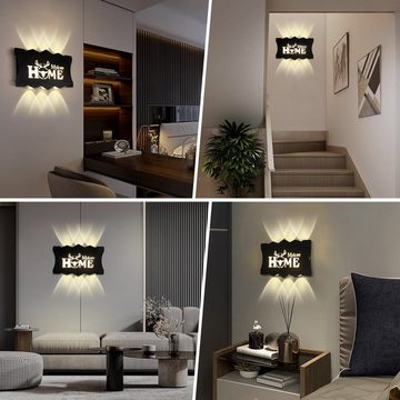 MULISOFT LED Wandleuchte, Wandleuchte 16W Wandlamp Innen Modern aus Acryl Wandbeleuchtung