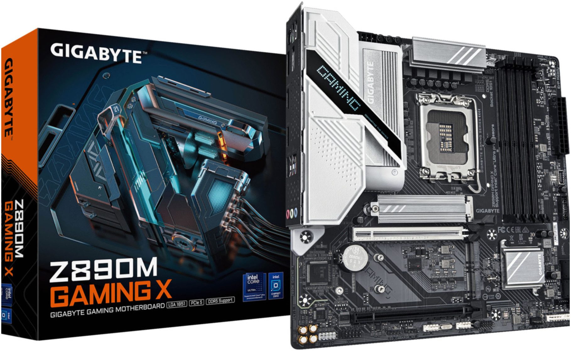 Gigabyte Z890M GAMING X Mainboard - Unterstützt Intel Core Ultra Mainboard