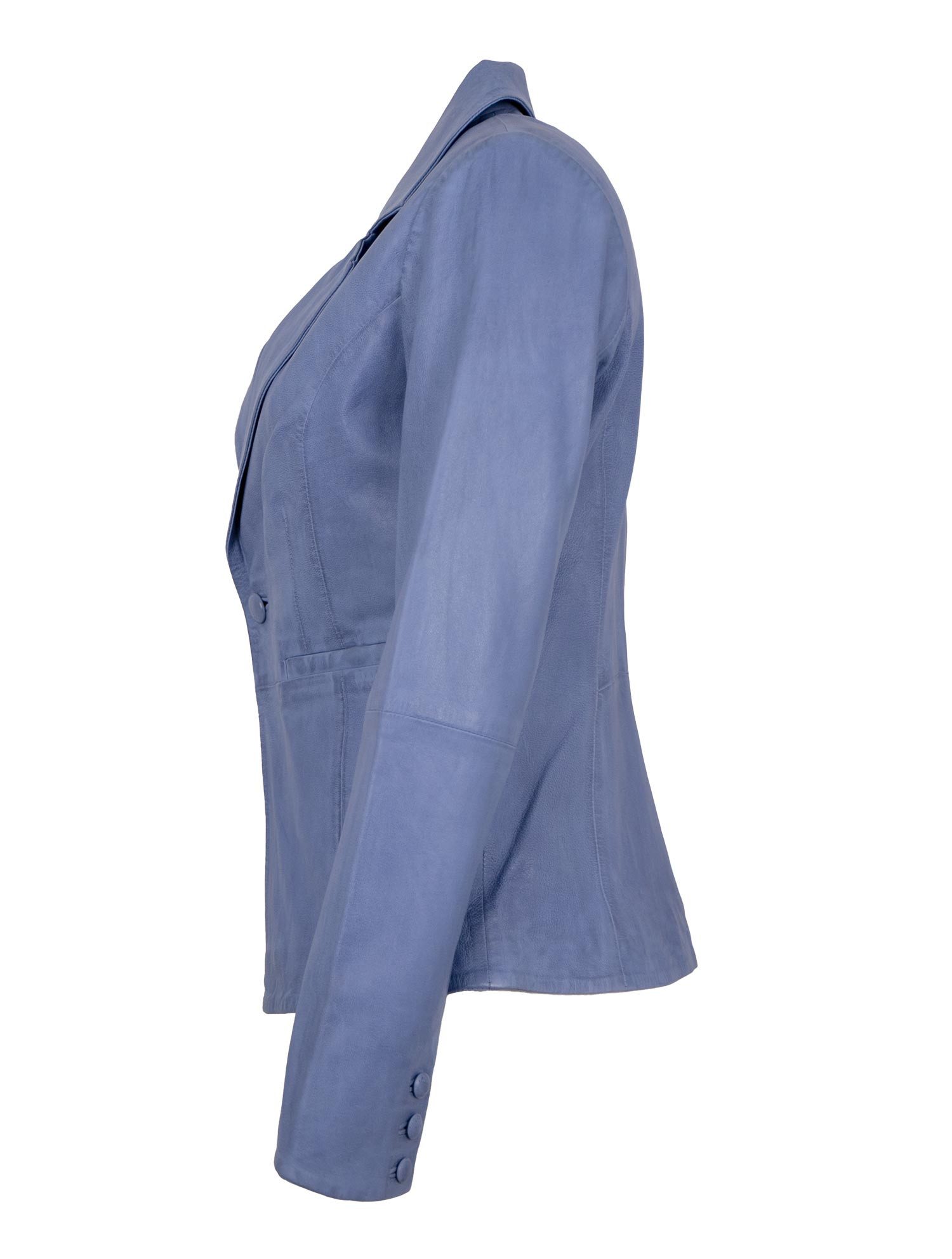 Jilani Lederjacke Evelyn Jilani - Damen Lederjacke Blazer Lammnappa blau günstig online kaufen