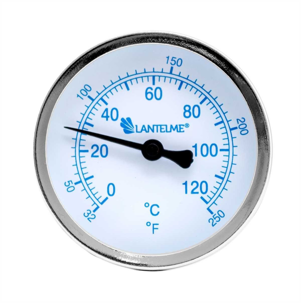 Lantelme Raumthermometer 120 Grad Heizungsthermometer, 1-tlg., Einbauset, 1/2 Zoll Einbau