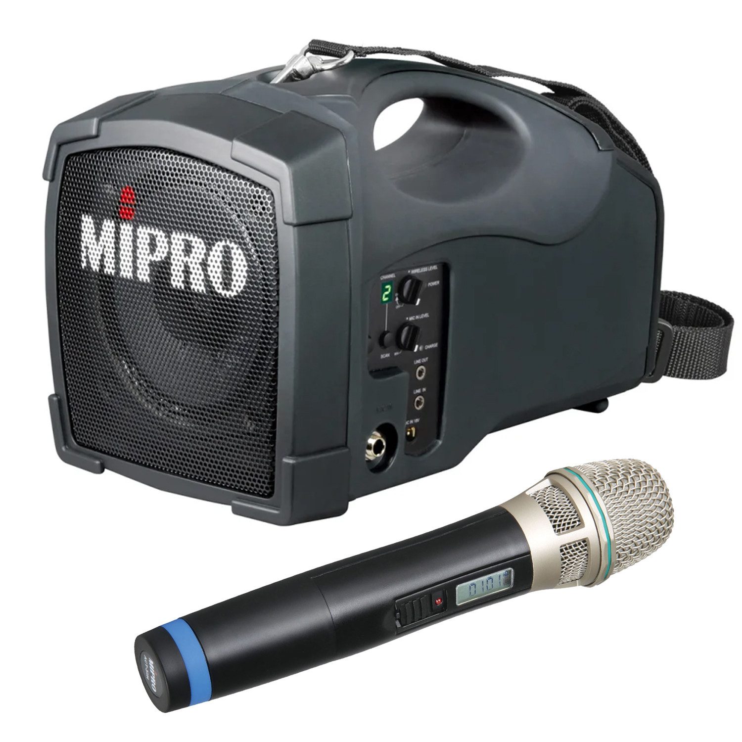 Mipro MA-101B mobiler Lautsprecher mit Funk-Mikrofon Portable-Lautsprecher