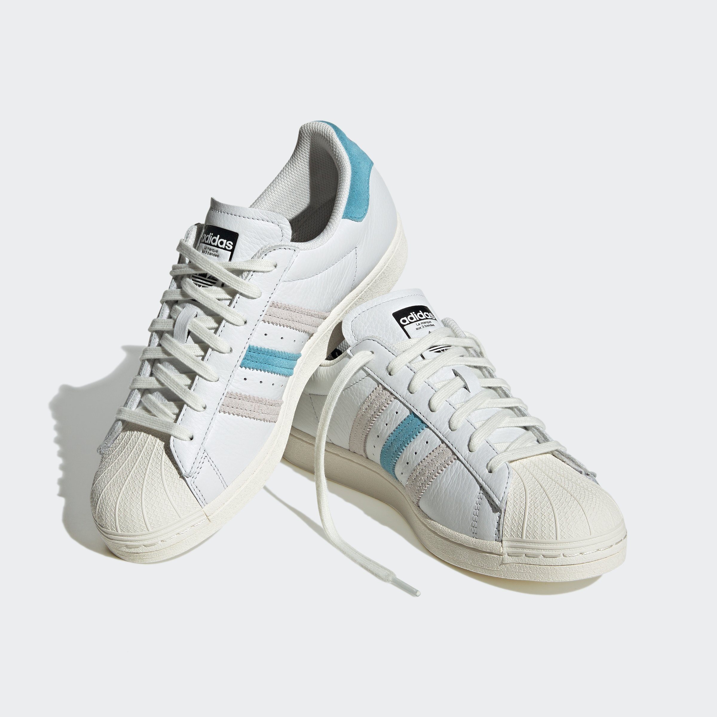 adidas Originals SUPERSTAR Sneaker Cream White / Preloved Blue / Grey One