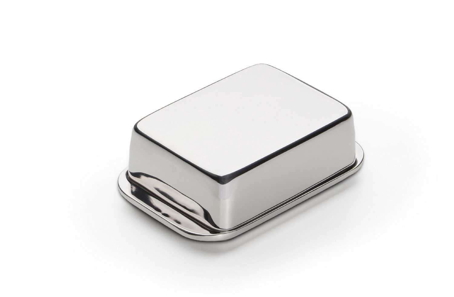 Karl Weis Butterdose doppelwandig isolierte Butterglocke Isolierdose Butter-Dose, Edelstahl, (Butterbehälter mit Deckel, isolierte Butterschale), Butterbox-Isolierdose / Servierschale